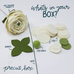 the instructions for how to make felt flowers