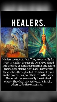 two pictures with the words healers on them