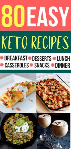 80 EASY keto recipes for your ketogenic diet! Keto Recipes For Breakfast, Ketone Recipes, Food Thoughts, Keto Eating, Plant Paradox, Keto Recipes Ketogenic, Keto Recipes Breakfast, Easy Keto Recipes, Starting Keto Diet