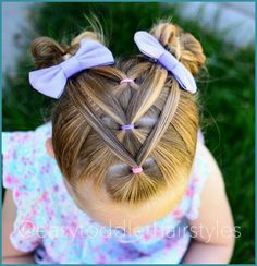 Easy Toddler Hairstyles, Girls Hairdos, Easy Little Girl Hairstyles, Girls Hairstyles Easy, Lil Girl Hairstyles, Kid Hairstyles