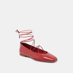 RYDER BALLET FLATS RED CRINKLE PATENT – Dolce Vita Red Fall, Trending Sandals, Ballet Flat, Classic Black, Ballet Flats, Shoes Flats, Ballet, Heels, Boots