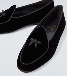 Find RUBINACCI Marphy Leather-trimmed Velvet Loafers on Editorialist. Upper: velvet. Lining: leather. Sole: leather insole, leather and rubber sole. Toe shape: almond toe. Made in Italy. Includes: shoe box. Designer color name: Black. Trim: leather. Elegant Slip-on Slippers With Leather Sole, Luxury Semi-formal Tassel Loafers With Rubber Sole, Luxury Tassel Loafers With Rubber Sole For Galas, Formal Slip-on Loafers With Suede Lining, Luxury Tassel Loafers For Galas With Plain Toe, Luxury Tassel Loafers For Galas, Luxury Tassel Loafers With Leather Sole For Formal Occasions, Formal Pointed Toe Tassel Loafers With Rubber Sole, Elegant Loafers With Round Toe And Rubber Heel Cap