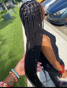 50 Inch Knotless Braids, Jet Black Knotless Braids, Long Black Braids, Black Knotless Braids, Black Knotless, Black Kids Braids Hairstyles, Black Ponytail Hairstyles