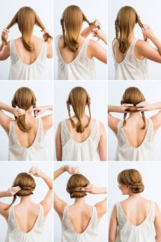 Tutorial, enkel flätfrisyr | Fråga Frisören & Makeup Artisten | Bloglovin’ Chignon Simple, Balayage Bob, Diy Wedding Hair, Peinados Fáciles Para Cabello Corto, Bridal Updo, Elegant Updo, Bridesmaid Hair