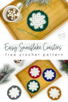 Crochet Christmas coasters are a fun and practical way to add a festive touch to your holiday table. These small but useful items can be shaped like snowflakes, Christmas trees, or ornaments, making them a perfect addition to your Christmas decor. They’re also a great project for beginners since they can be completed quickly and require only basic stitches. Crochet coasters make wonderful gifts or stocking stuffers, and they’re a simple way to bring some holiday spirit to your home. Plus, they help protect your furniture while adding a touch of holiday cheer.