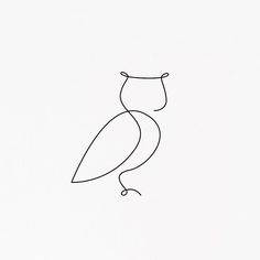 a drawing of an owl on a white background