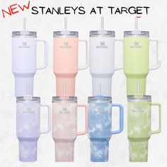 the new stanley's at target tumblers are available in multiple colors and styles