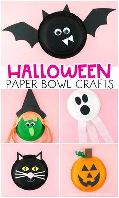 halloween paper bowl crafts for kids to make