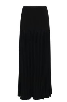 Going with the flow.The JILLIAN Pleated Maxi Skirt is a sophisticated and elegant addition to any wardrobe. This high-waisted skirt features a fitted yoke that transitions into a beautifully pleated chiffon lower skirt, offering a graceful flow and movement. With its maxi length, it exudes timeless charm. Pair it with the Letitia Suiting Halter Top with Buckle for a chic and polished ensemble. Pleated Chiffon Maxi Skirt, Capsule Wardrobe Accessories, Going With The Flow, Chiffon Maxi Skirt, European Summer Outfits, Maxi Dress Sale, Pleated Chiffon, Pleated Maxi Skirt, Capsule Outfits