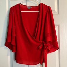 New Without Tags. Never Worn. Chelsea 28 From Nordstrom. Size Small. Red/Orange Color. Chiffon Material. 3/4 Sleeves. (Sad To See This One Go But It’s Been Sitting In My Closet For A Year Unworn. Hope It Finds A Great New Home :) ! Would Be Great For Work Or A Date Night!) Red Orange Color, Chiffon Material, Chiffon Blouse, A Year, Orange Color, Date Night, New Home, Chelsea, Top Blouse