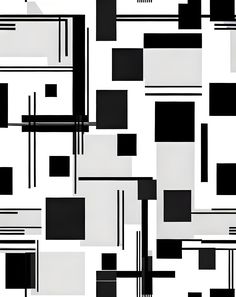 an abstract black and white pattern with rectangles