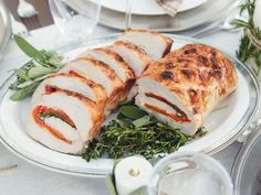 Tricolore Stuffed Pork Giada Recipes, Bread Soup, Boneless Pork Loin, Stuffed Pork, Giada De Laurentiis, Low Sodium Chicken Broth, One Pot Pasta, Boneless Pork, Tamarindo