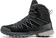 the north face men's hedgehog hiker boots are black, grey and white