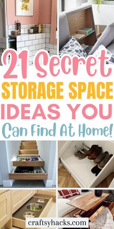 there are many different storage spaces in this house