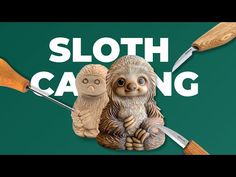 a sloth and owl figurine sitting next to each other with the words sloth casino on it