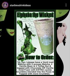 an advertisement for starbucks coffee with witches on it