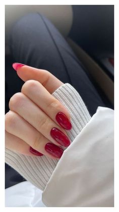 Indulge in the rich, romantic hue of cherry wine nails, perfect for adding a touch of sophistication to any look, day or night. Nails 2023 Almond Shape, Autumn Nails 2023