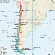 map of chile showing the major cities