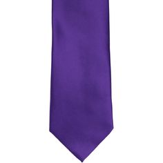 Take a look at this best seller. Our dark purple tie can certainly be worn to the office and for formal occasions, but many of our customers are matching it to school and company colors for group uniforms. That’s why we made it in such a durable material. If you want to change up the look among your group, our dark purple is available in other tie styles, like bow ties, boys’ sizes and crossover ties. This tie is a regular men's length and width at 3.5-inches wide and 57-inches long, so it's a c Purple Standard Tie For Black Tie Events, Fitted Purple Suit And Tie Accessories For Office, Purple Solid Color, Company Uniform, Purple Tie, Color Complement, Tie Styles, We Made It, Pocket Squares