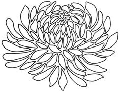 a black and white drawing of a flower