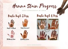 henna stain progress instructions on how to apply henna for hands and feet with step - by - step instructions