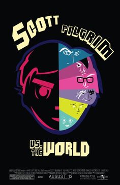 the poster for scott pilgrim's upcoming film, us in the world is shown