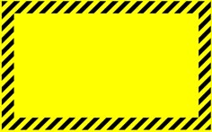 a yellow and black square with diagonal stripes