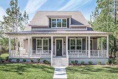 3-Bedroom Modern Farmhouse with Wraparound Porch and a Home Office - 51878HZ | Architectural Designs - House Plans Cottage One Story House Plans, One Story Cottage House Plans, Lowcountry House Plans, Acadian Cottage, Hunting House, Traditional Southern Home, House Buying, Small Cottage House Plans