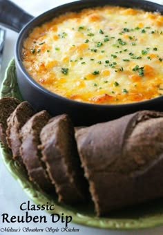 a bowl of soup and some crackers on a plate with an instagram post