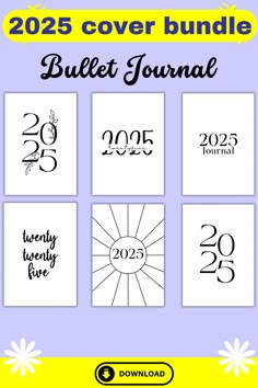 2025 Bullet Journal Cover Pages – With & Without Dots ✨  Start your 2025 bullet journal in style with these 2025 Cover Pages! Whether you're looking for a clean and minimalist design or something with a dotted guide to help you line up your layouts, this set has you covered. Perfect for both beginners and seasoned bullet journalers, these pages will give your journal the polished, cohesive look you’re after. 2025 Journal Cover Page, 2025 Bullet Journal, Resolution Bullet Journal, 2025 Journal, Journal 2025, Page Bullet Journal, Journal Cover Page