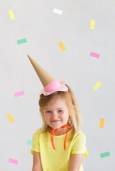 DIY Melting Ice-cream Party Hats Ice Cream Costume, Melting Ice Cream, Ice Cream Birthday Party, Ice Cream Theme, Diy Ice Cream, Hat Day, Ice Cream Social