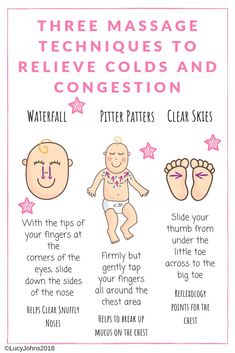 the three massage techniques to remove colds and congestion from baby's diapers