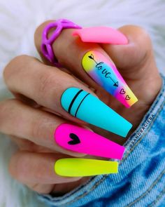 Bright colors of summer 2024 Green Nails Ballerina, Cute Summer Nail Ideas, Cute Nail Ideas, Nails Ballerina, Colors Of Summer, Summer Nail Ideas, Summer Nail Designs, Square Nail Designs, Colorful Nails