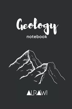 a black and white book cover with the words geology notebook on it