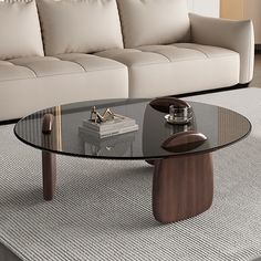 Modern Round Glass Coffee Table with Wooden Base – Zwob Chevron Bathroom, Chevron Outfit, Round Glass Coffee Table, Make Up Desk Vanity, Bookshelf Storage, Chevron Coffee Tables, Nightstand Storage, Bench With Shoe Storage, Bathroom Storage Cabinet