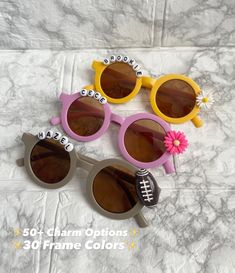 Adorable personalized sunglasses and leather case with UV400 protection for your little ones! Over 30 frame colors and over 50 charms to choose from. If there is a charm or sunglass frame color you don't see available, please let me know and I will do my best to accommodate the request! Feel free to message me anytime. Details:  NEW Faux Leather Case Included! 💗Customize with letters in the personalization box (kids names, nicknames, favorite team, or sport!) 💗Black Letters on White Beads 💗Material: 1 Single UV400, polycarbonate lenses, lightweight and ultraviolet proof 💗Suited for Ages 2-9 year olds 💗Fast & Free Shipping ✨⚠️ADULT SUPERVISION HIGHLY RECOMMENDED FOR KIDS UNDER 3 DUE TO SMALL PARTS (CHOKING HAZARD) valentines gift, classroom party favor, be mine valentines, heart shaped Cute Customizable Sunglasses For Gift, Cute Polarized Sunglasses As Gift, Personalized Sunglasses, Daisy Girl, Girl Name, Personalized Gifts For Kids, Heart Shaped Sunglasses, Kids Names, Kids Sunglasses