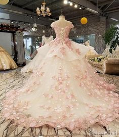 Vintage pink lace ball gown. Cap sleeve pink sweet 16 quinceanera dresses. It can be made in other colors,please contact us 1.Silhouette:Ball Gown 2.Fabric:Lace 3.Embellishment:Applique 4.Neckline:Bateau Neck 5.Sleeve:Cap Sleeve 6.Waistline:Natural 7.Hem-length:Chapel Train 8.Back Details:Corset Back 9.Fully Lined:Yes 10.Built-In Bra:Yes 11.Boning:Yes 12.Picture Color:As Pictures Proncess Dress, Ballroom Extravaganza, Sweet 16 Ball Gown, Fluffy Dresses, Sweet 16 Ball, Wedding Fits, Lace Princess Wedding Dresses, Quinceañera Ideas, Ball Room