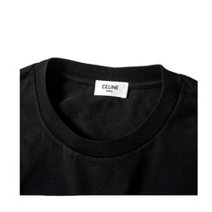 Celine CELINE T-shirt Logo Sweatshirt LOOSE CELINE 16 PARIS Black/White T-shirt 2X16B 671Q 38AW A crew neck short-sleeved T-shirt with a bold "CELINE 16 PARIS" logo on the front. This piece has a relaxed, loose fit and a casual look. Made in Italy All of our products are brand new and authentic. We provide proof of authenticity documentation upon request. We accept free returns up to 30 days after your purchase. Shop with confidence, we are available via chat, email, or phone. Don't hesitate to Celine 16, Paris Black And White, Paris Logo, T Shirt Logo, Paris T Shirt, Ecommerce Website Design, Logo Sweatshirt, Cotton Logo, Men T Shirt