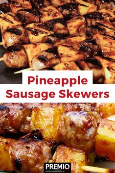 pineapple sausage skewers are the perfect appetizer