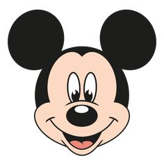 a mickey mouse face with big eyes