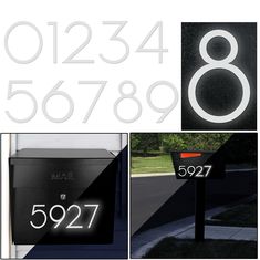 an image of a mailbox with numbers on it and the number in the box