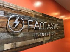 a wooden sign that says fantastic it's solution on the side of a wall