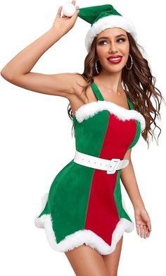 About this item
Occasion: This ladies' Christmas dress is perfect for Christmas costumes, holiday costumes, stage performances, themed parties, photography props, role-playing, opening celebration dresses, carnival events, dressing up and role-playing.
Sexy Santa Dresses Costume Size: To ensure that your size matches, please refer to the product description before ordering for detailed size information. Do not use Amazon’s size chart. Thank you!
About JMwapar:JMwapar provides cute, playful, sexy and beautiful women's costumes. clothing. It will make you feel sexier and more beautiful than ever before, attracting more attention. Costume Themes, Suspender Dress, Cosplay Dress, Polyester Dress, Cosplay Outfits