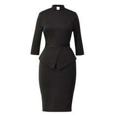 Women's Clergy Dress Tab Collar Priest Peplum Dress Clerical Dress 6 Colors | eBay Elegant Non-stretch Sheath Dress, Non-stretch Elegant Sheath Dress, Non-stretch Sheath Dresses, Solid Sheath Non-stretch Dress, Solid Non-stretch Sheath Dress, Semi-formal Spring Dress With Fitted Waist, Semi-formal Sheath Mini Dress For Spring, Office Lady Mini Length Dresses For Work, Fitted Waist Workwear Dresses For Fall