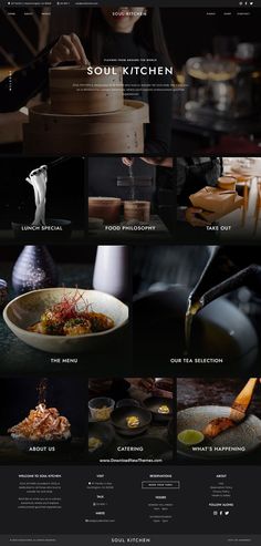 SoulKitchen - Restaurant WordPress Theme Food Website Design Inspiration, Cafe Website Design, Food Website Design, Elegant Website Design, Cafe Website, Restaurant Website Design, Food Web Design, Restaurant Web