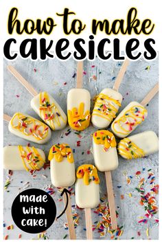 how to make cakesicles made with cake pops and marshmallows on a stick