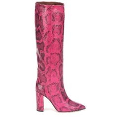 Elevate Your Shoe Game With These Pink Texas Knee-High Boots. Crafted From High-Quality Leather, These Boots Feature A Python-Embossed Snake Print Design That Adds A Touch Of Exotic Charm To Any Outfit. The Block Heel Adds Stability And Comfort, Making These Boots Perfect For Everyday Wear. These Boots Are Available In Size 39 And Are Ideal For Women Who Love To Make A Fashion Statement. Whether You're Dressing Up For A Night Out Or Running Errands During The Day, These Pink Texas Knee-High Boots Are Sure To Turn Heads. So Why Wait? Add These Stylish And Chic Boots To Your Shoe Collection Today! Womens Knee Boots, Pink Snake, Texas Women, Patent Leather Boots, Paris Texas, Knee High Leather Boots, Snakeskin Print, Overalls Women, Boots For Sale