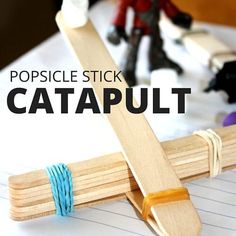 the popsicle stick catapult is made out of wood