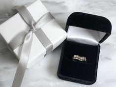 This gorgeous set of 14k yellow gold, 14k rose gold and sterling silver rings make a perfect everyday ring set. The mixed metals look beautiful together and they will sit comfortably on your finger, wear them together, or singly - so versatile. Dimensions: Each ring shank is square and is 1.5mm wide All of my jewelry comes in a gift box, with a ribbon, so it's ready for gift giving to friends or family - or a little treat just for you! If you have any questions, please email me! I'd love to spea V Rings, Trio Ring, Arrow Ring, Everyday Ring, Chevron Ring, Everyday Rings, Mixed Metals, Stacking Rings, Fine Silver