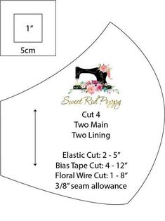 the sewing pattern shows how to sew and cut two mains for each piece